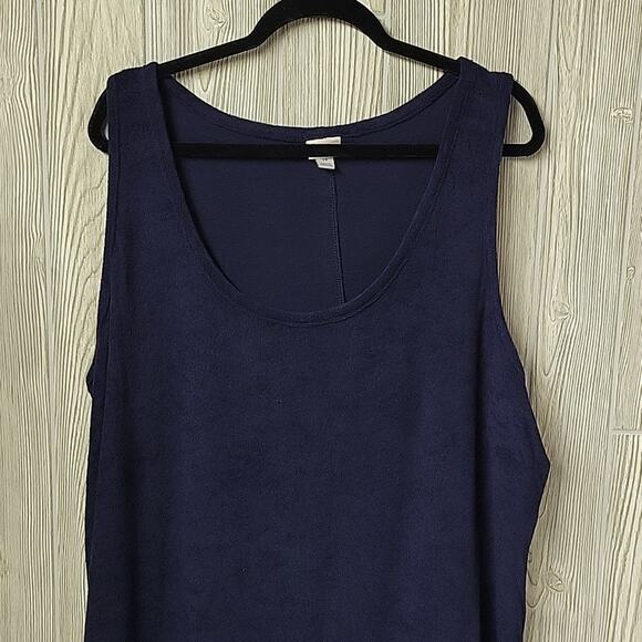 A New Day Navy Cotton Sleeveless Terry Mini Tank Shift Dress Womens Size 2X NWT - Picture 2 of 10